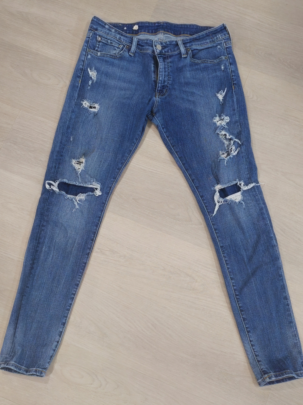 Ralph Lauren Distressed Blue Skinny Jeans